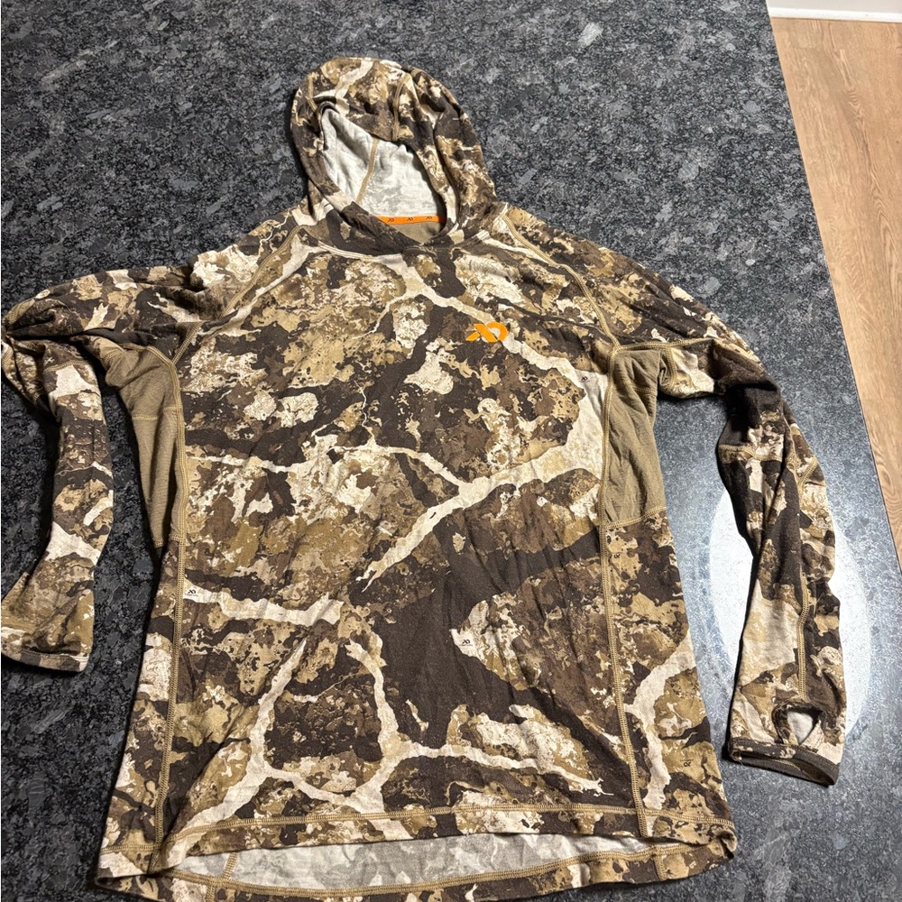 First Lite Aerowool Wick Camo Hoodie Cipher